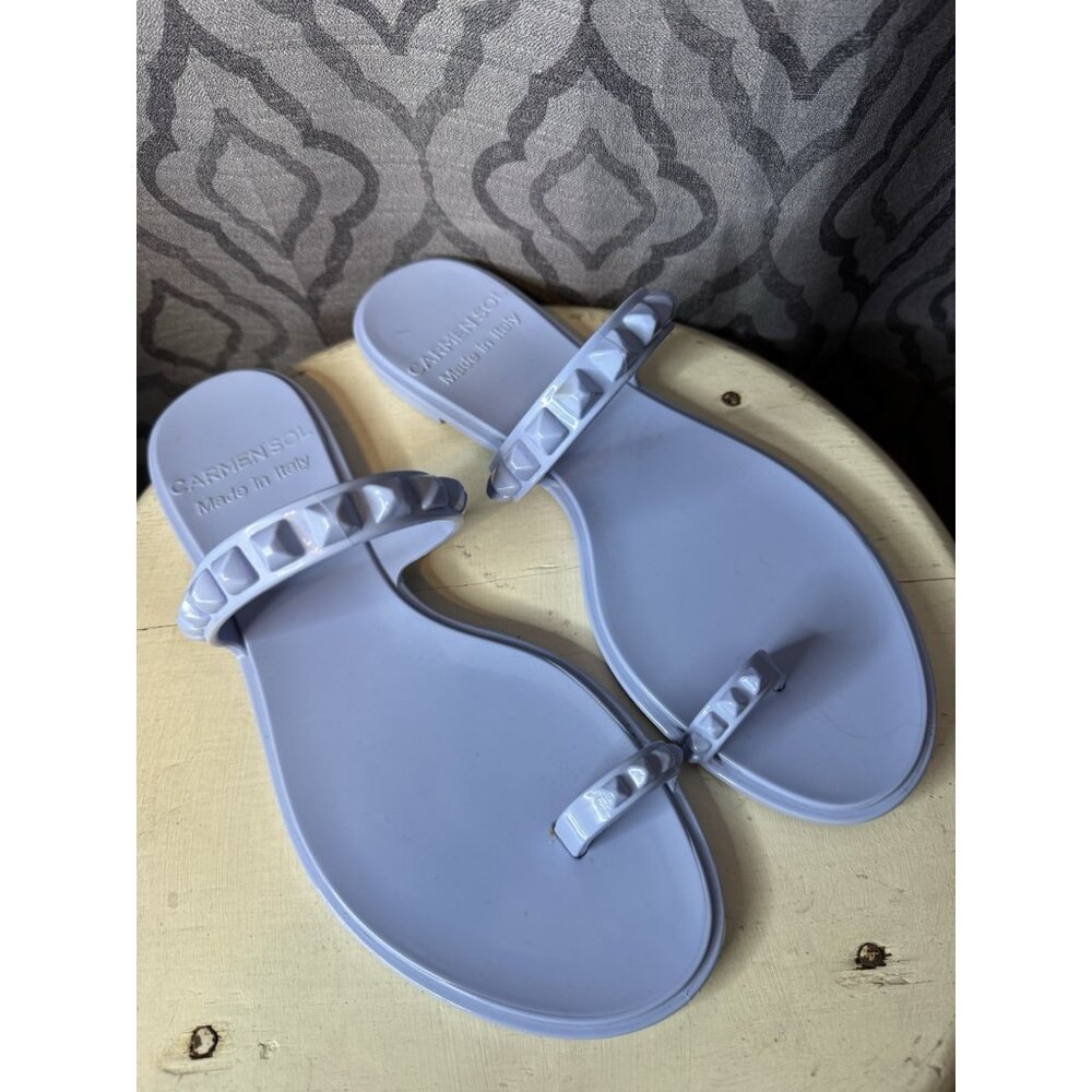 Carmen Sol Sandals Size US 10 Blue Jelly 40 Rubber